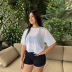 CROPTOP CON MANGAS MALLA DAMA