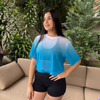 CROPTOP CON MANGAS MALLA DAMA