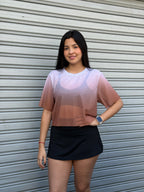 CROPTOP CON MANGAS MALLA DAMA