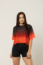 CROPTOP CON MANGAS MALLA DAMA