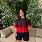 CROPTOP CON MANGAS MALLA DAMA