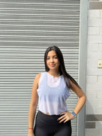 CROPTOP SIN MANGAS MALLA DAMA
