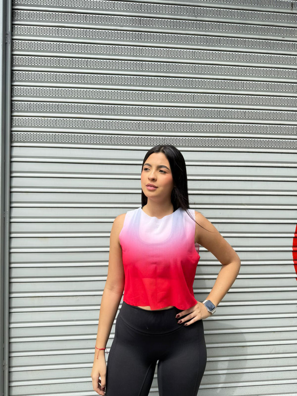 CROPTOP SIN MANGAS MALLA DAMA