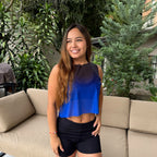 CROPTOP SIN MANGAS MALLA DAMA