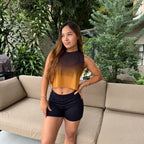 CROPTOP SIN MANGAS MALLA DAMA