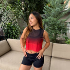 CROPTOP SIN MANGAS MALLA DAMA
